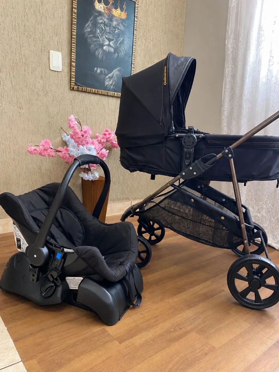 Carrinho Moisés com bebe conforto e base  - Foto 3