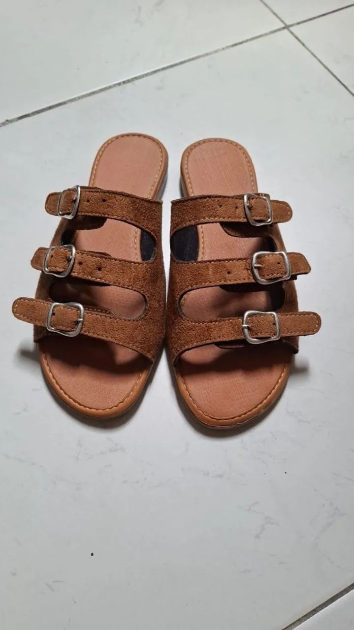 Sandália marrom - Foto 3