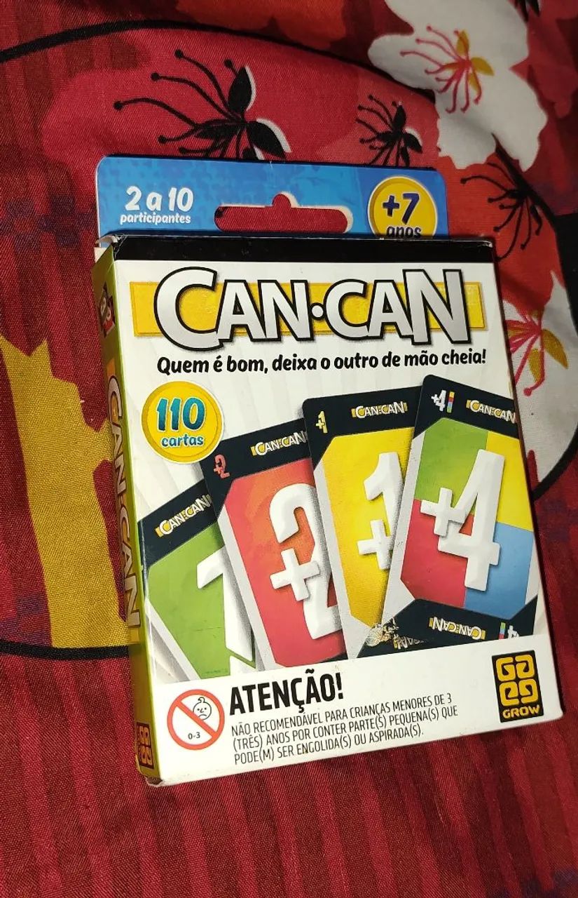 Jogo de Cartas Can-Can Grow Completo na Caixa com Manual (Tipo UNO)!