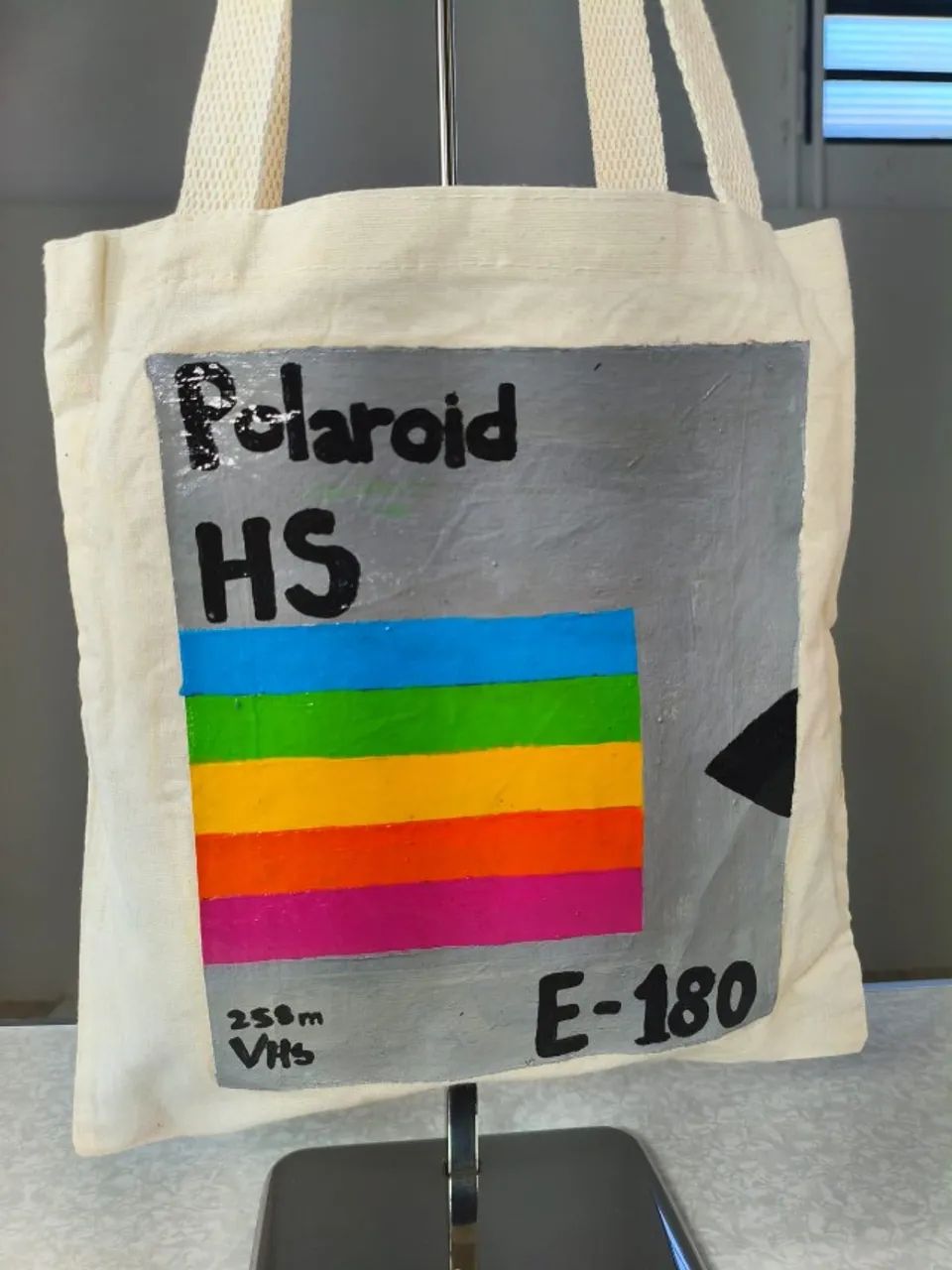 Ecobag exclusiva pintada a mão Polaroid 30x30 - Foto 2