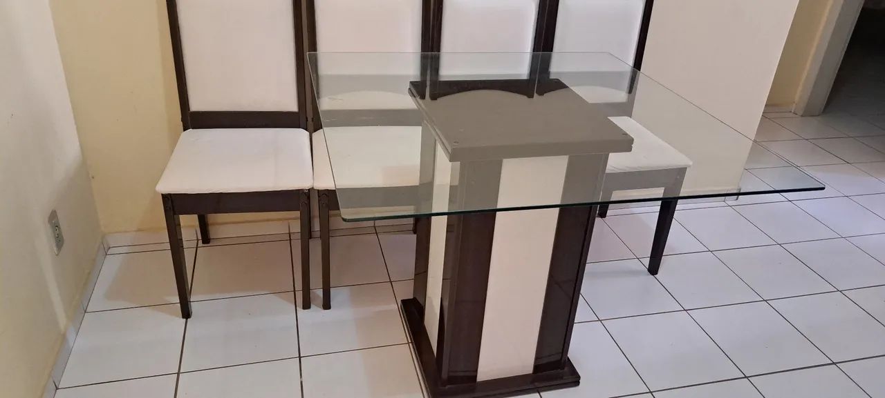 Messa quadrada de vidro  - Foto 4