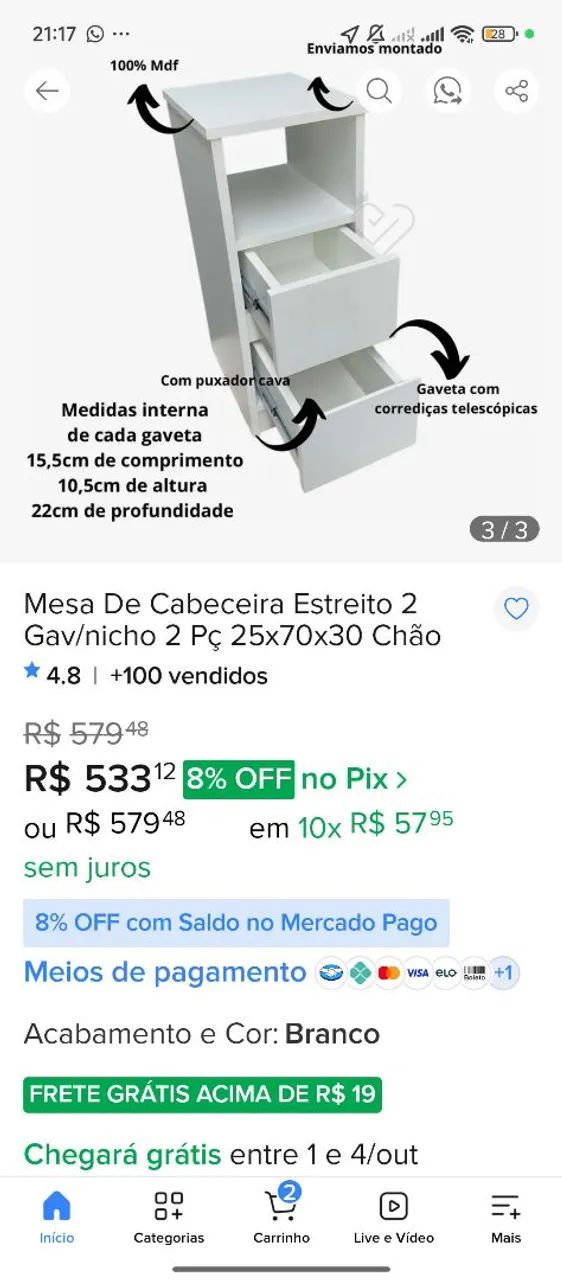 Kit cabeceira  - Foto 3