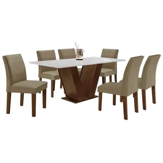 Mesa de jantar 6 cadeiras 