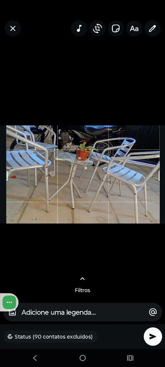 Conjunto de cadeira terraço 