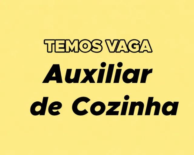 Auxiliar de Cozinha