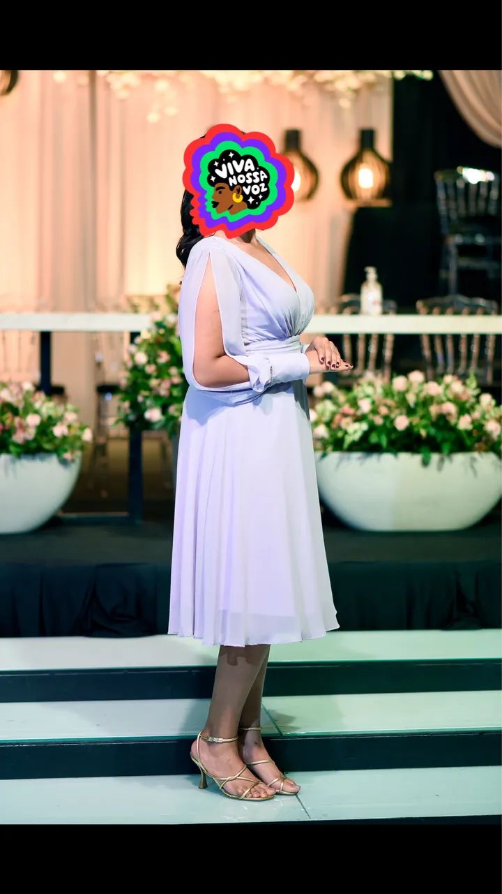 Vestido lavanda mídi - Foto 2