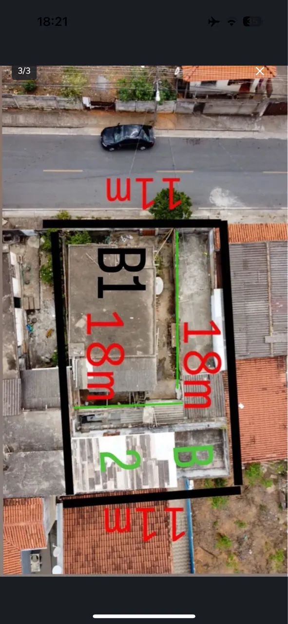 Lote de 200 m² COM 2 BARRACÕES ALUGADOS