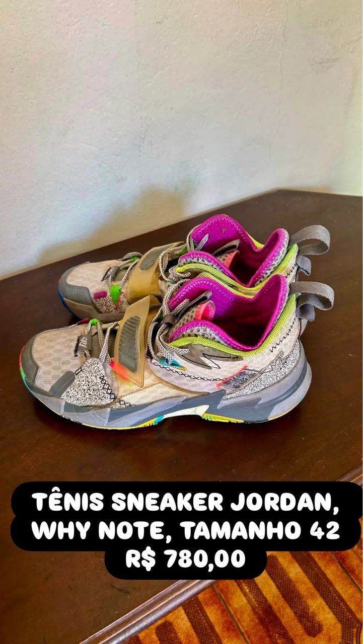 TÊNIS SNEAKER NIKE AIR JORDAN WHY NOTE, TAMANHO 41/42