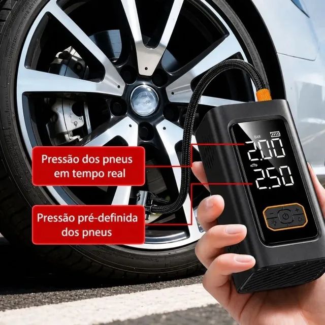 Bomba de Ar Portátil Tomate MXB-D003 150 PSI Recarregável - Foto 5