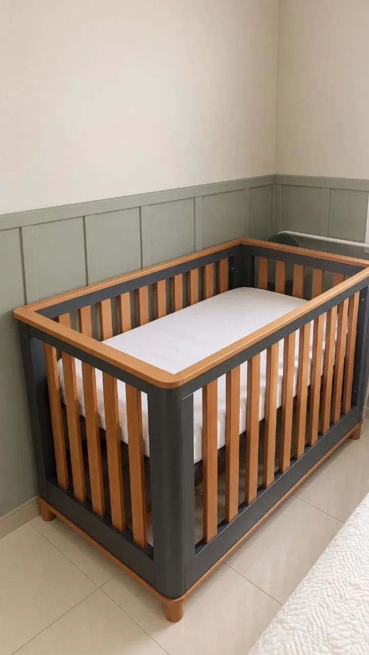 Berço usado com colchão novo 