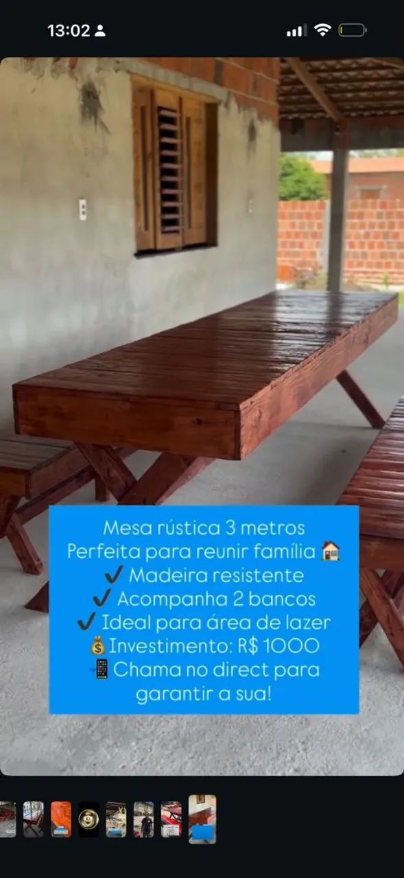 Mesa com 2 banco  - Foto 5