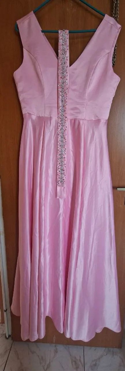 Vestido Rosa BB em cetim bucol - Foto 2
