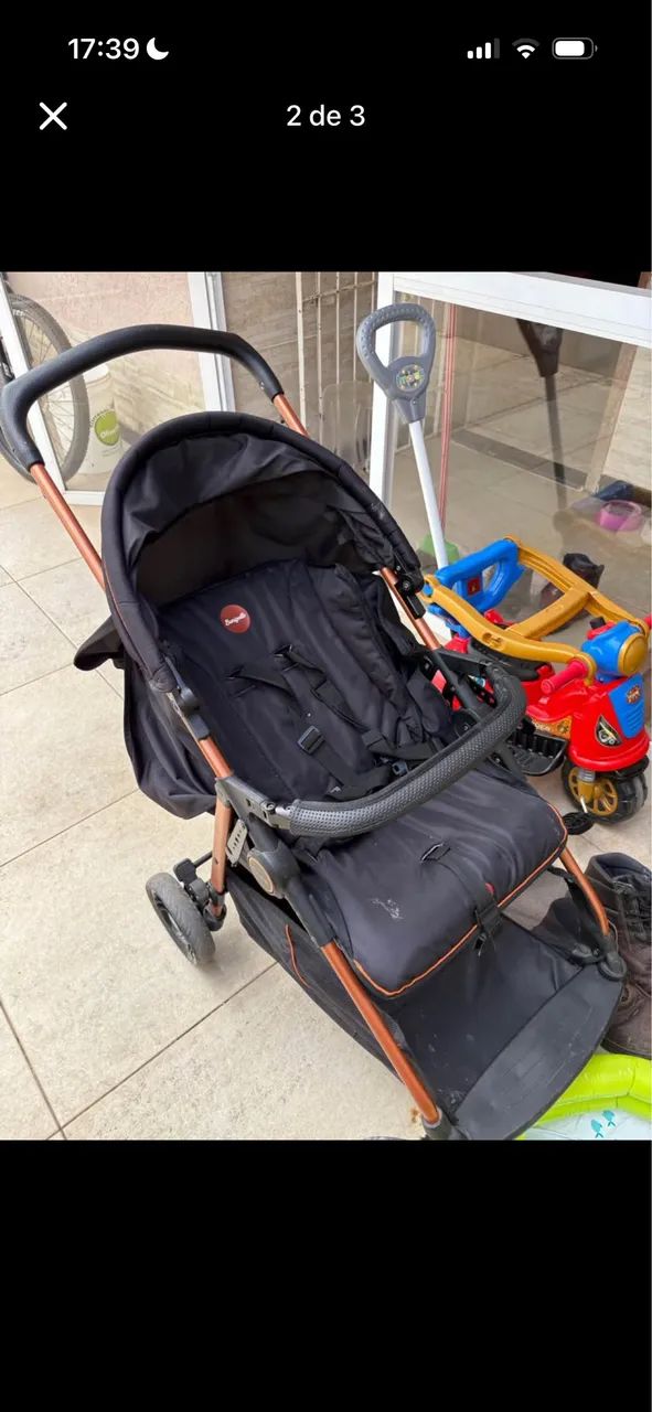 Carrinho e bebê conforto burigotto 