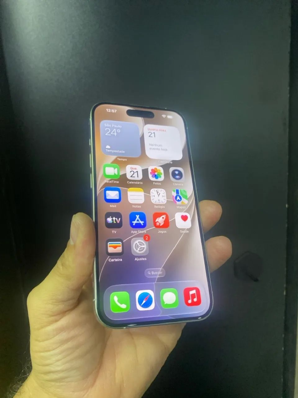 iPhone 15 pro 256 white titânium 256 - Foto 2