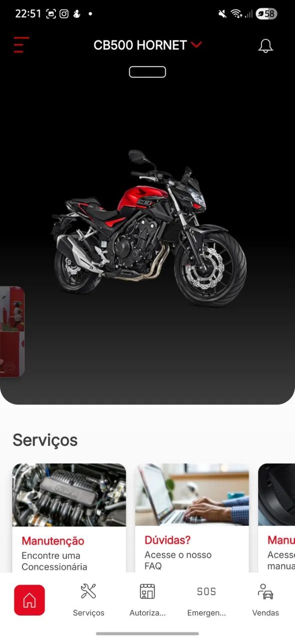 CB500f 2021 ABS - Vermelha - Foto 4