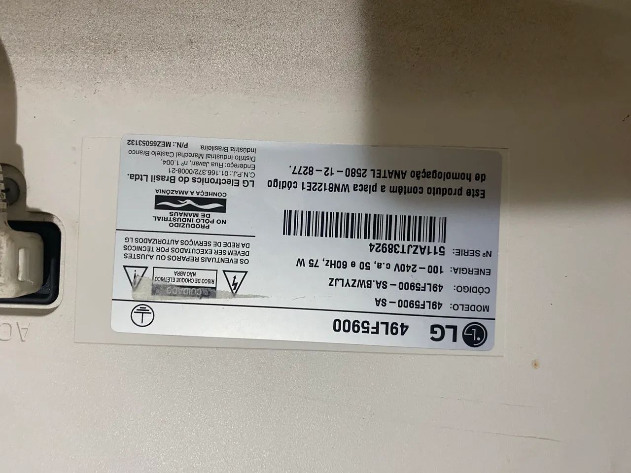 TV LG 44 polegadas ( tela com listras aparecendo) - Foto 4