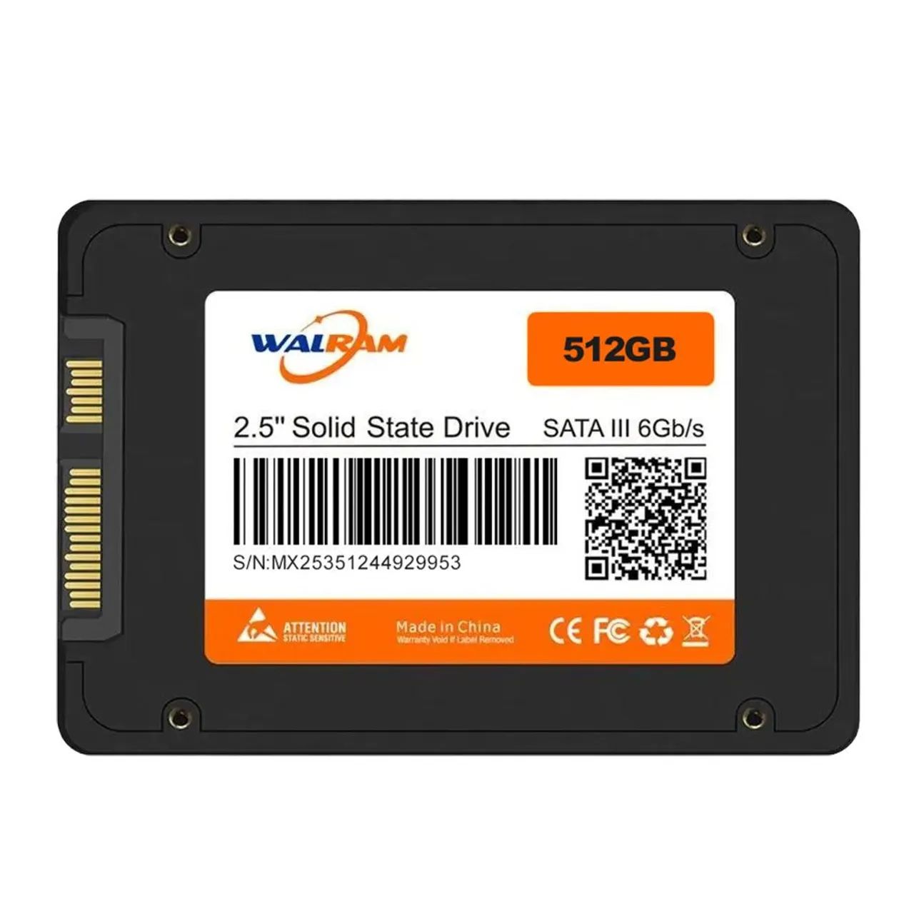 SSD 512GB SATA 3 - 6Gb/s NOVO LACRADO COMPATÍVEL SATA 2 ALTO
