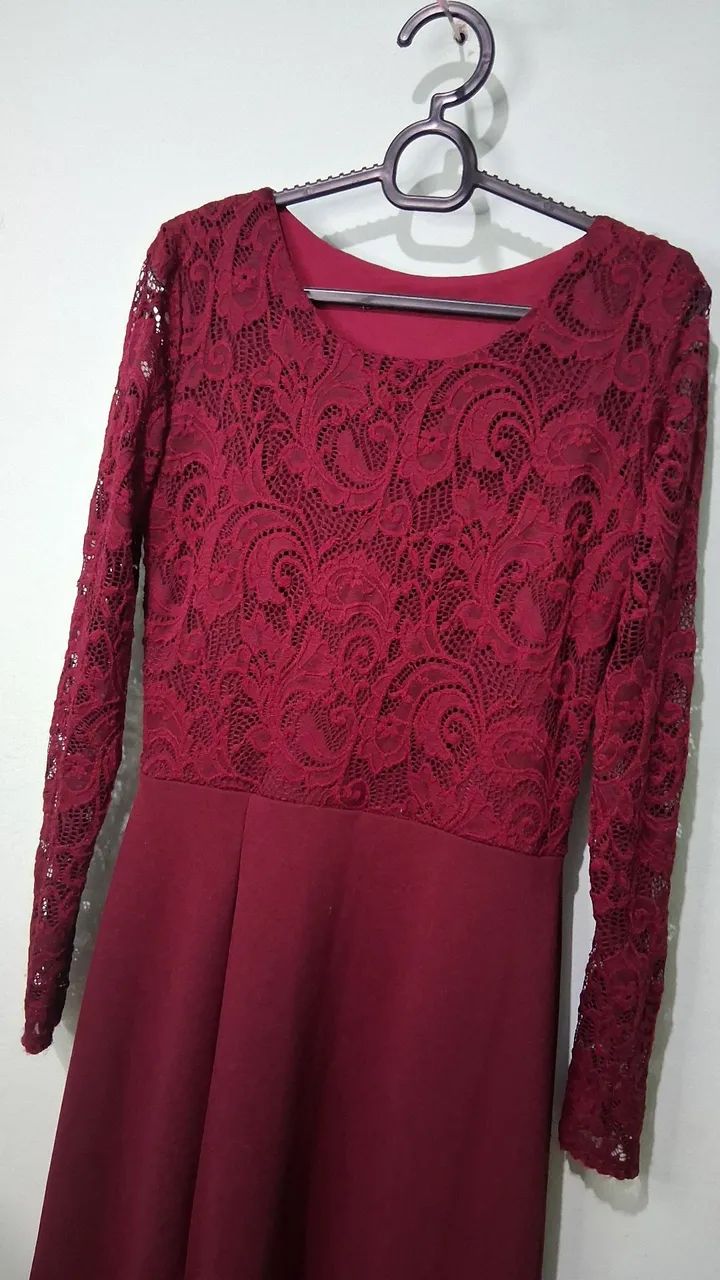 Vestido de festa - Marsala 