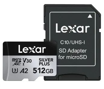 Lexar 512GB 205-150 SILVER PLUS MICRO SD
