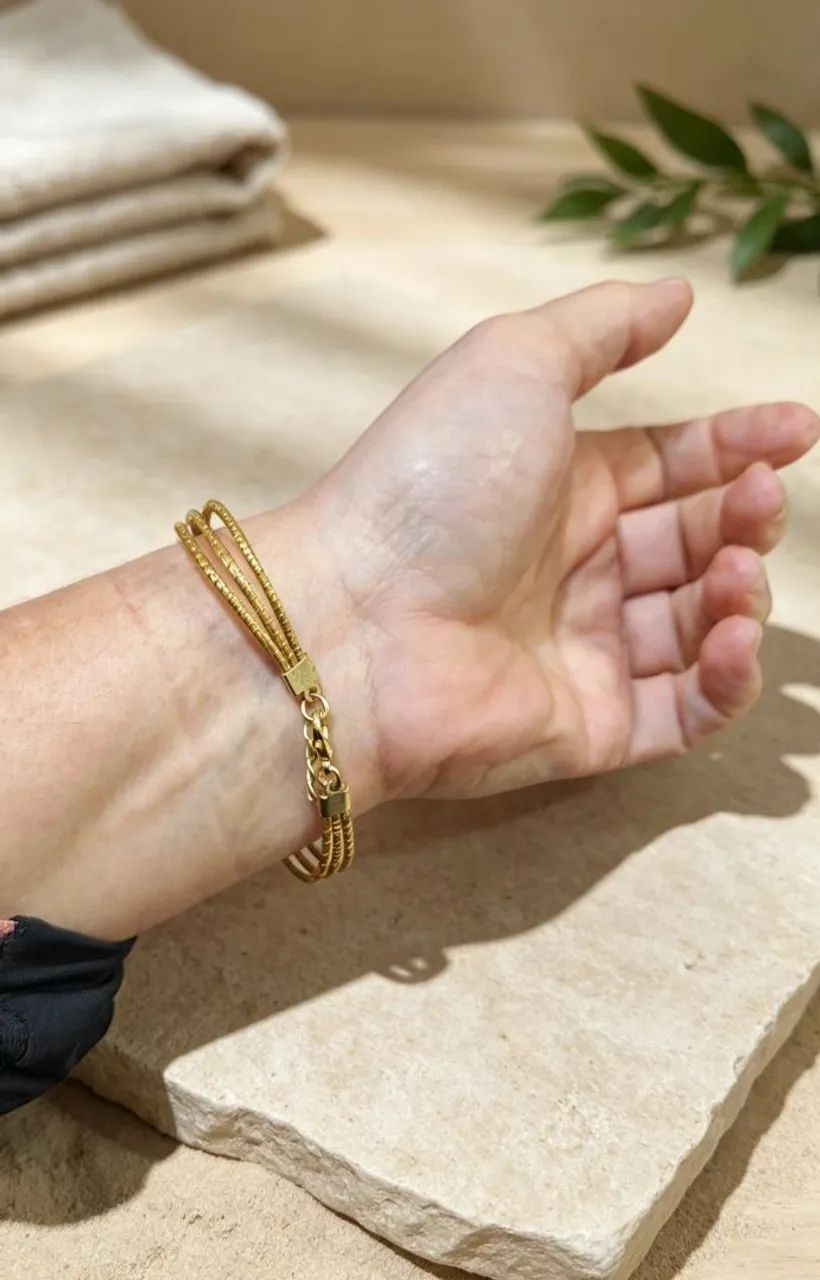 Pulseira em Capim Dourado - Foto 5