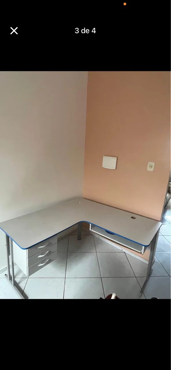 Mesa de escritório em L - Foto 3