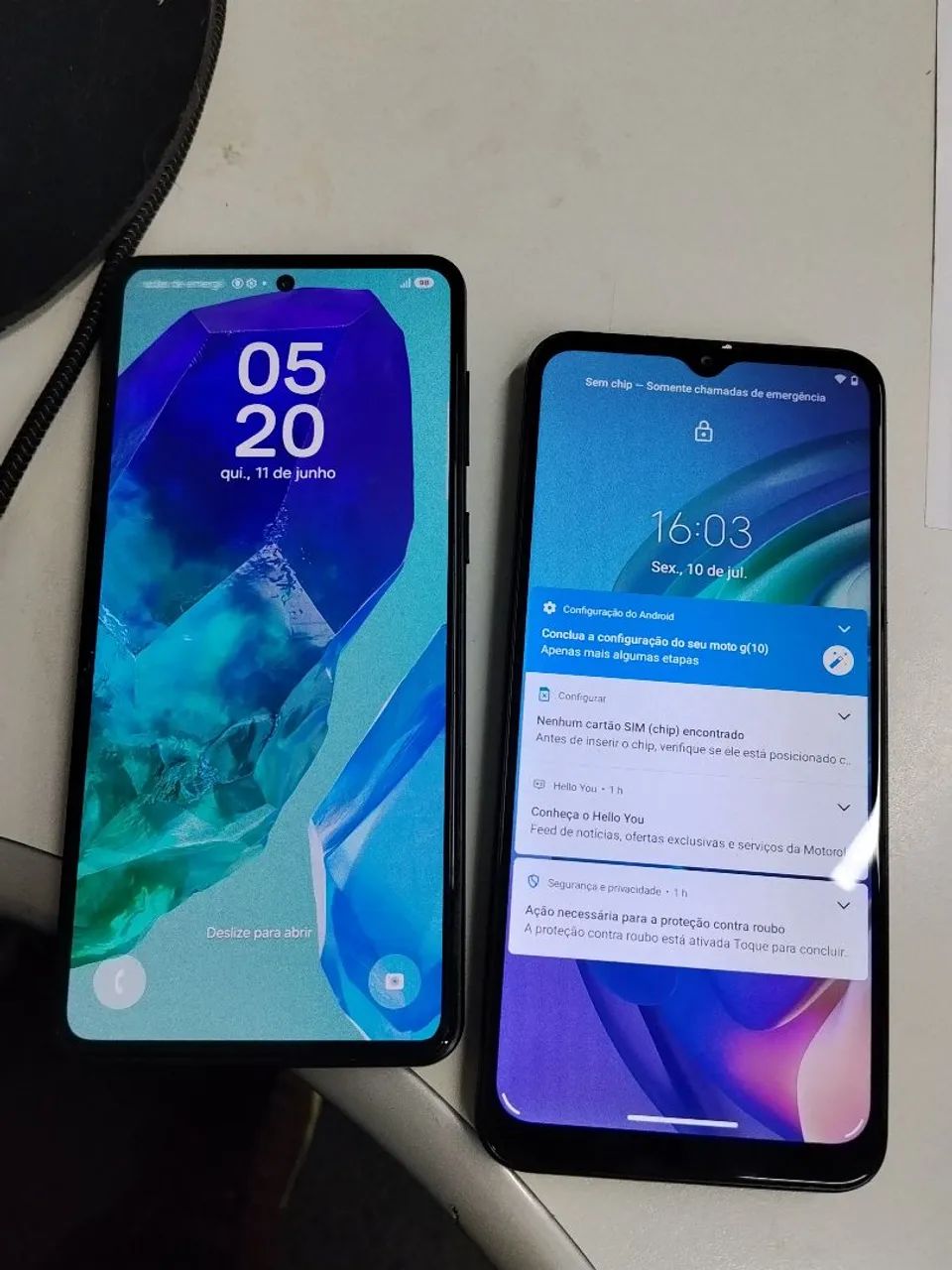 Celular Samsung Galaxy M55 5G - Pouco uso e Celular Motorola MotoG10 semi novo  - Foto 6