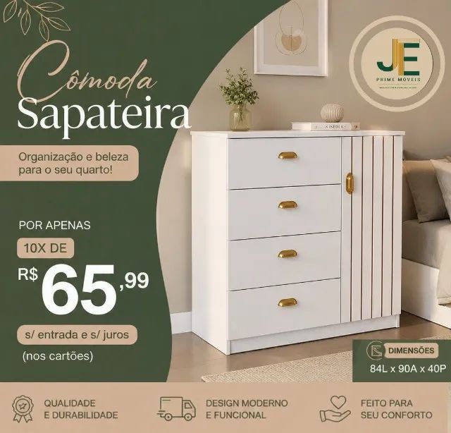 CÔMODAS, CÔMODAS SAPATEIRA, ORGANIZE SEU QUARTO - Foto 4