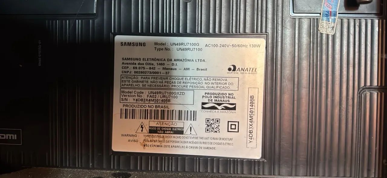 Tv 49 polegadas led queimado mas funciona  - Foto 4