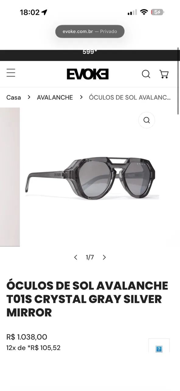 Óculos Evoke Avalanche Preto - Foto 5
