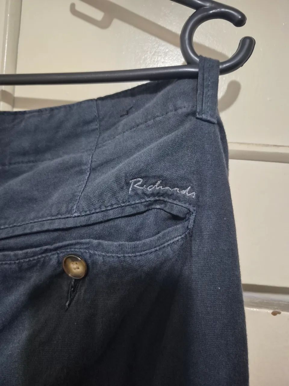 Cal ça de Linho Azul Richards - Foto 2