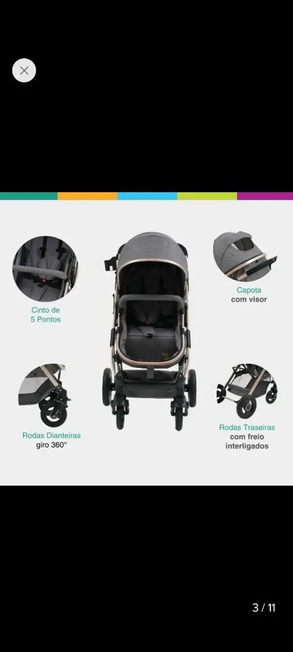 Carrinho de bebê  - Foto 2