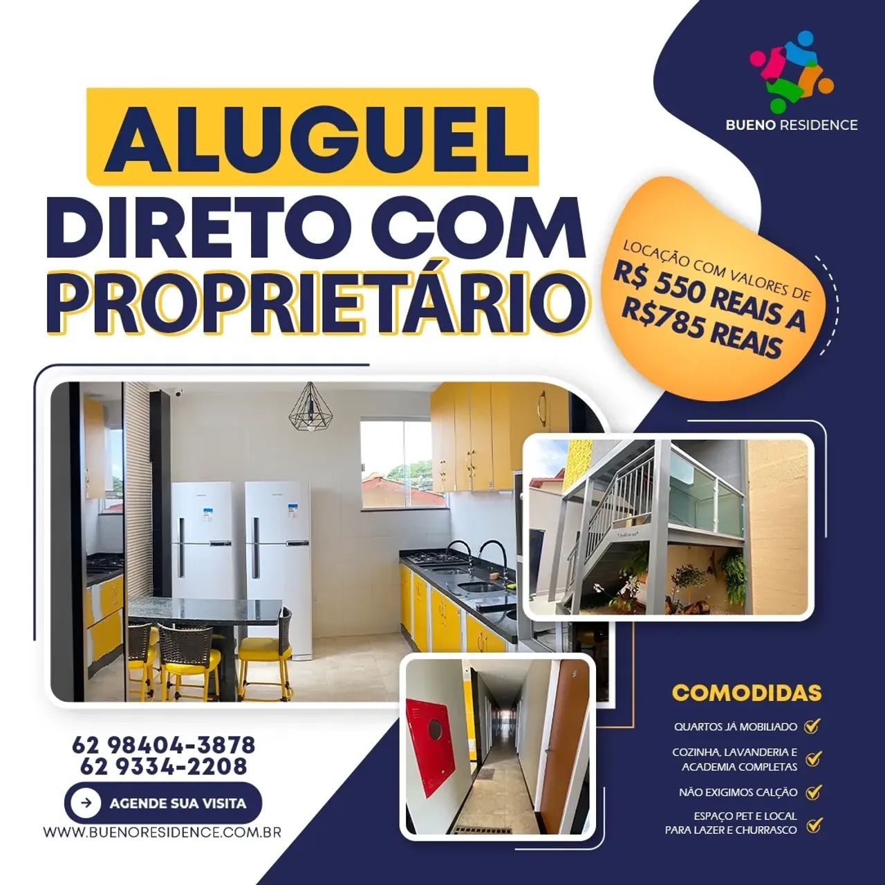 Kitnet mobiliada próximo ao hospital Santa Casa
