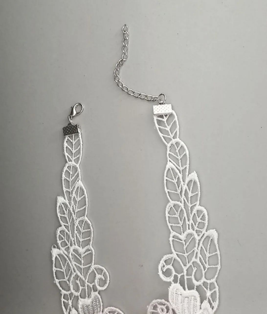 Colar Gargantilha Branca de Renda (novo) - Foto 5
