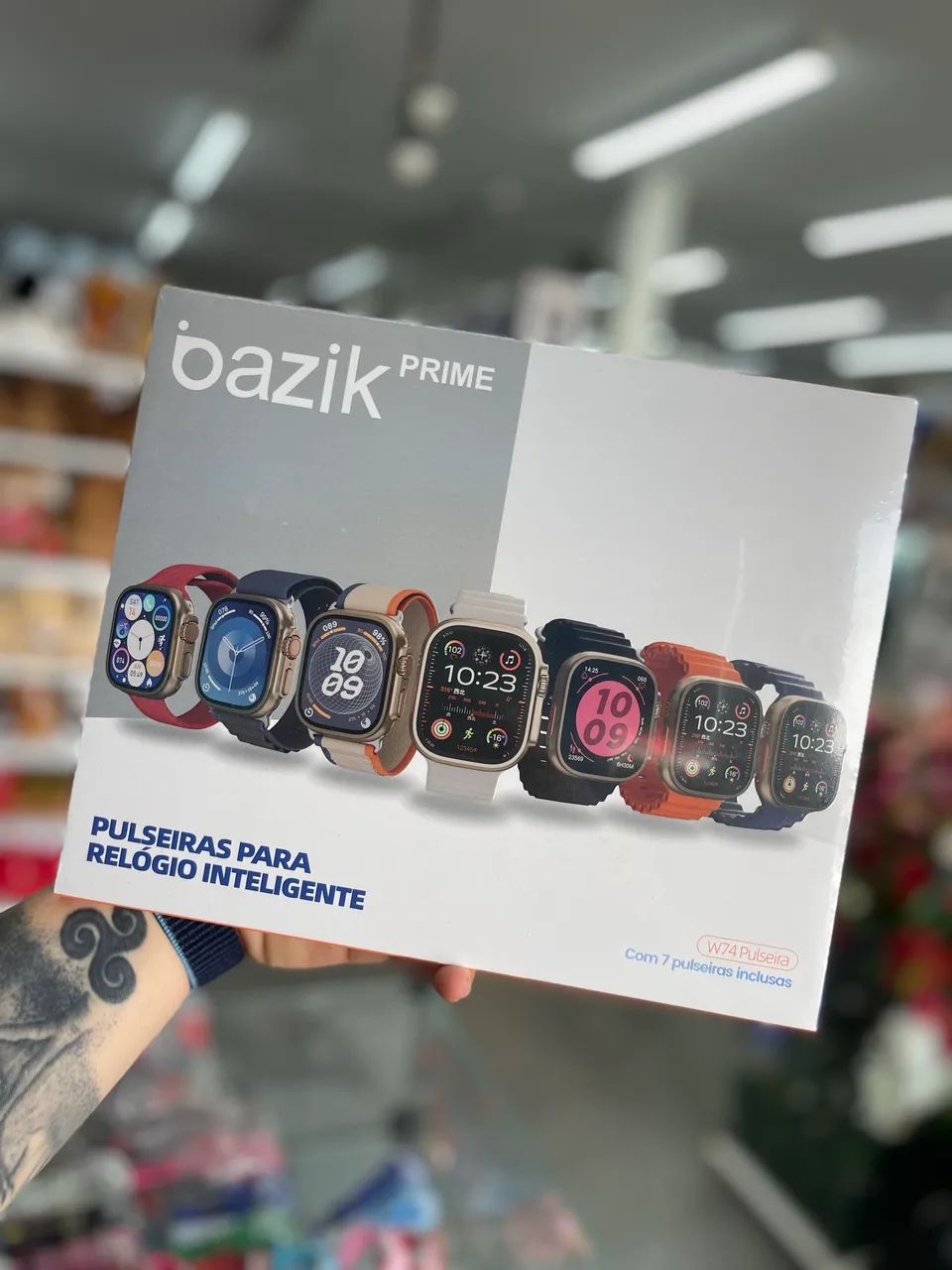 Smart Watch w74 pro + 7 pulseiras - Foto 3