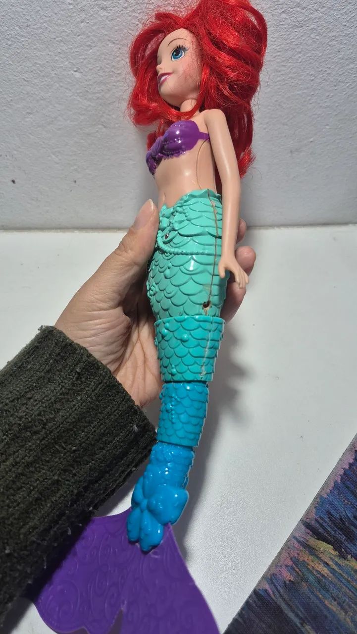 Boneca Ariel, a pequena sereia e busto barbie  - Foto 4