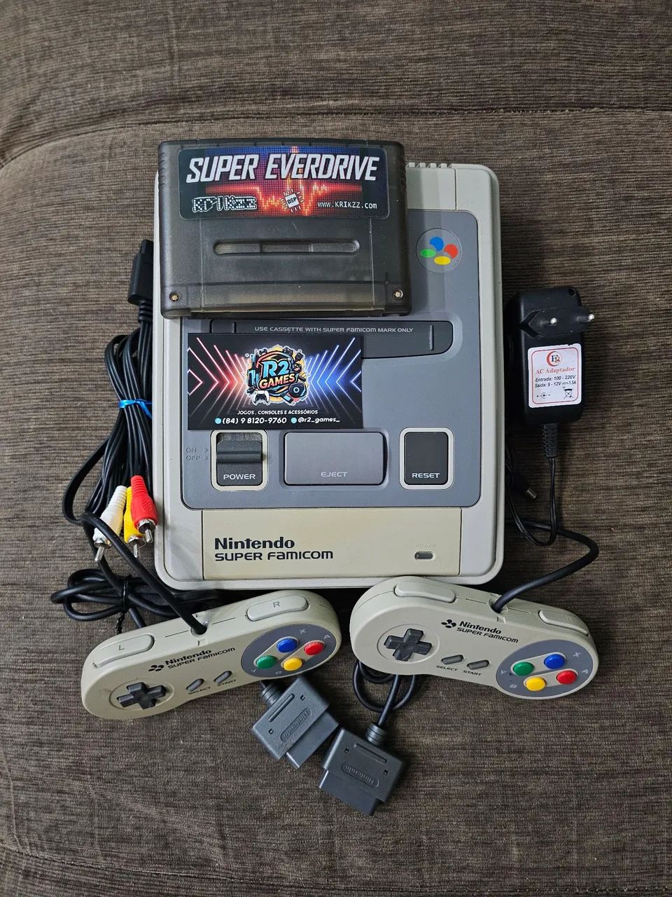 SUPER FAMICOM + SUPER EVERDRIVE DSP COM JOGOS (CONSOLE)EVERDRIVE