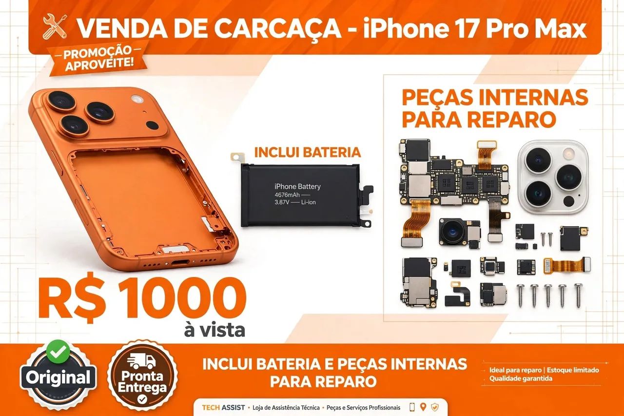 Carcaça do iPhone 17 pro max  - Foto 3