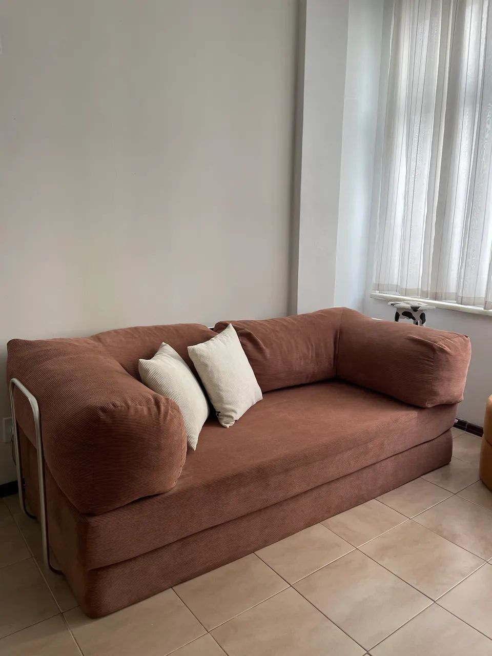 sofá cama valley modular - 2 lugares - marrom