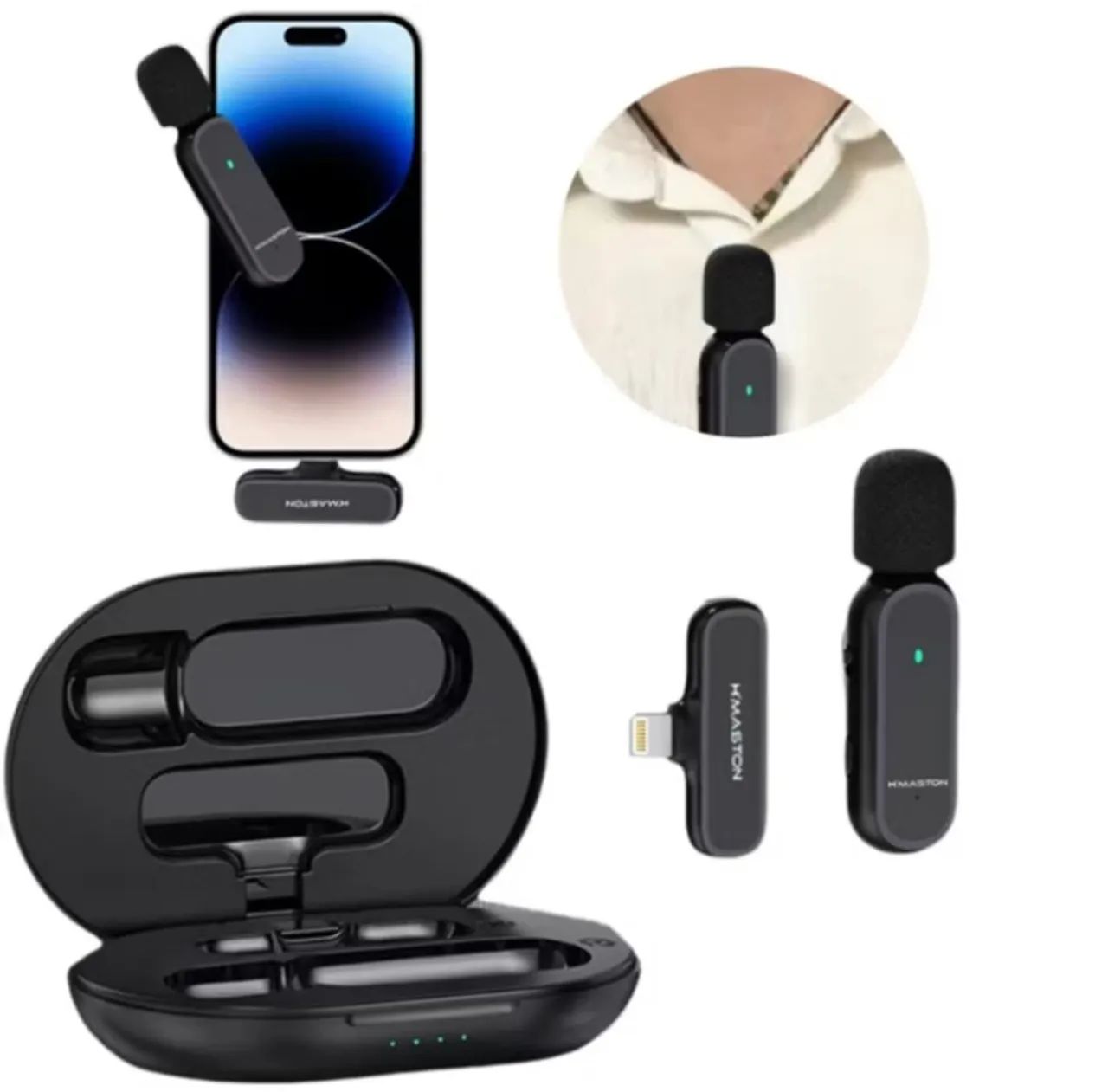 Microfone lapela sem fio