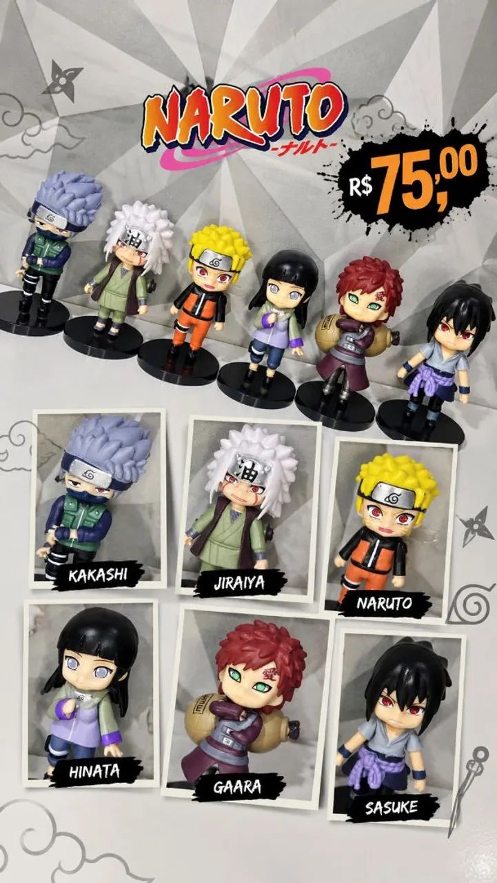 Bonecos miniatura Naruto kit com 6 - Foto 2