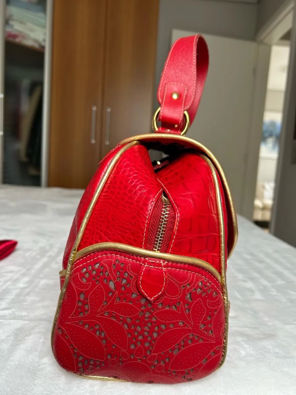 Bolsa Carmen Steffens couro legítimo  - Foto 4