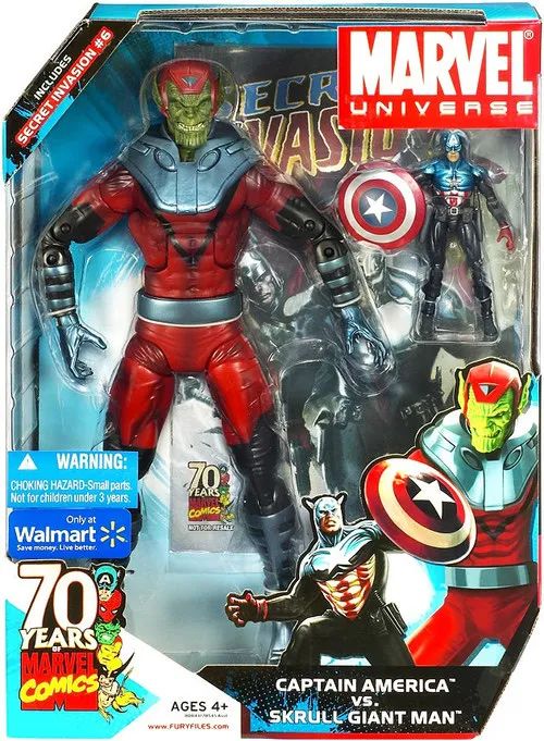 Marvel Universe Skrull Giant e Capitão lacrado