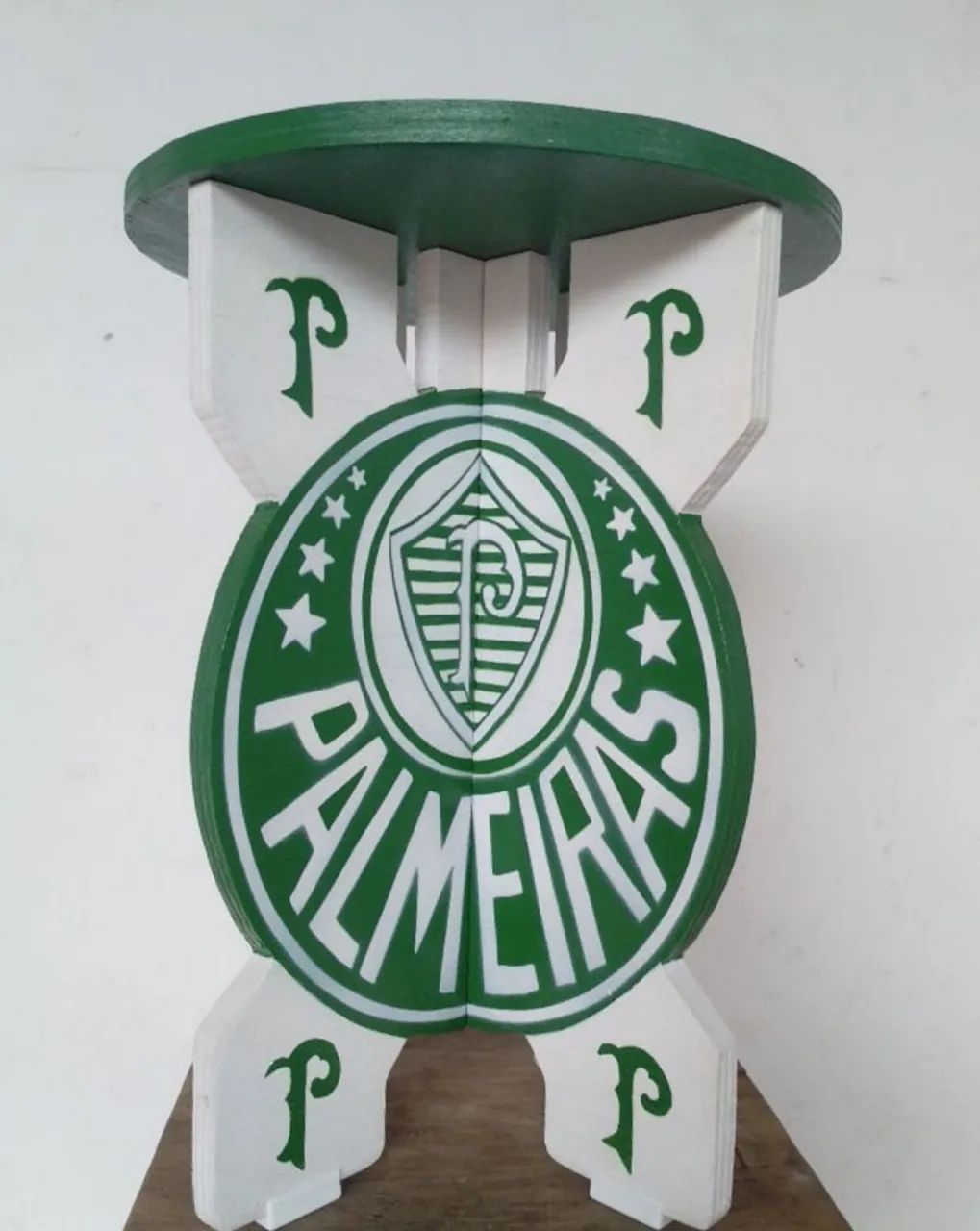Banquinho Palmeiras Personalizado Artesanal  - Foto 2