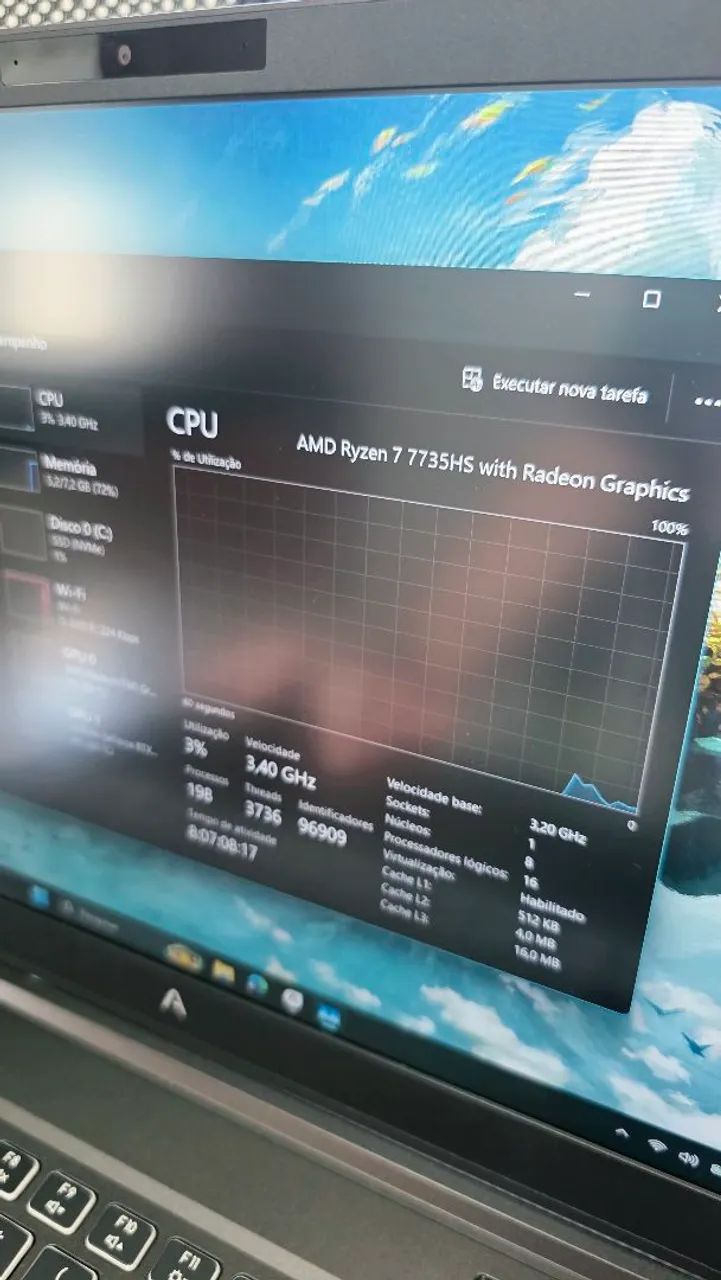 Notebook Gamer Avell 350r (Ryzen 7 7735HS, RTX 3050, DDR5) (Impecável!!) - Foto 5