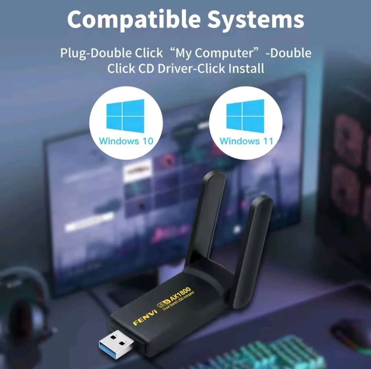 Adaptador Fenvi Wifi 6 AX1800 - Foto 3