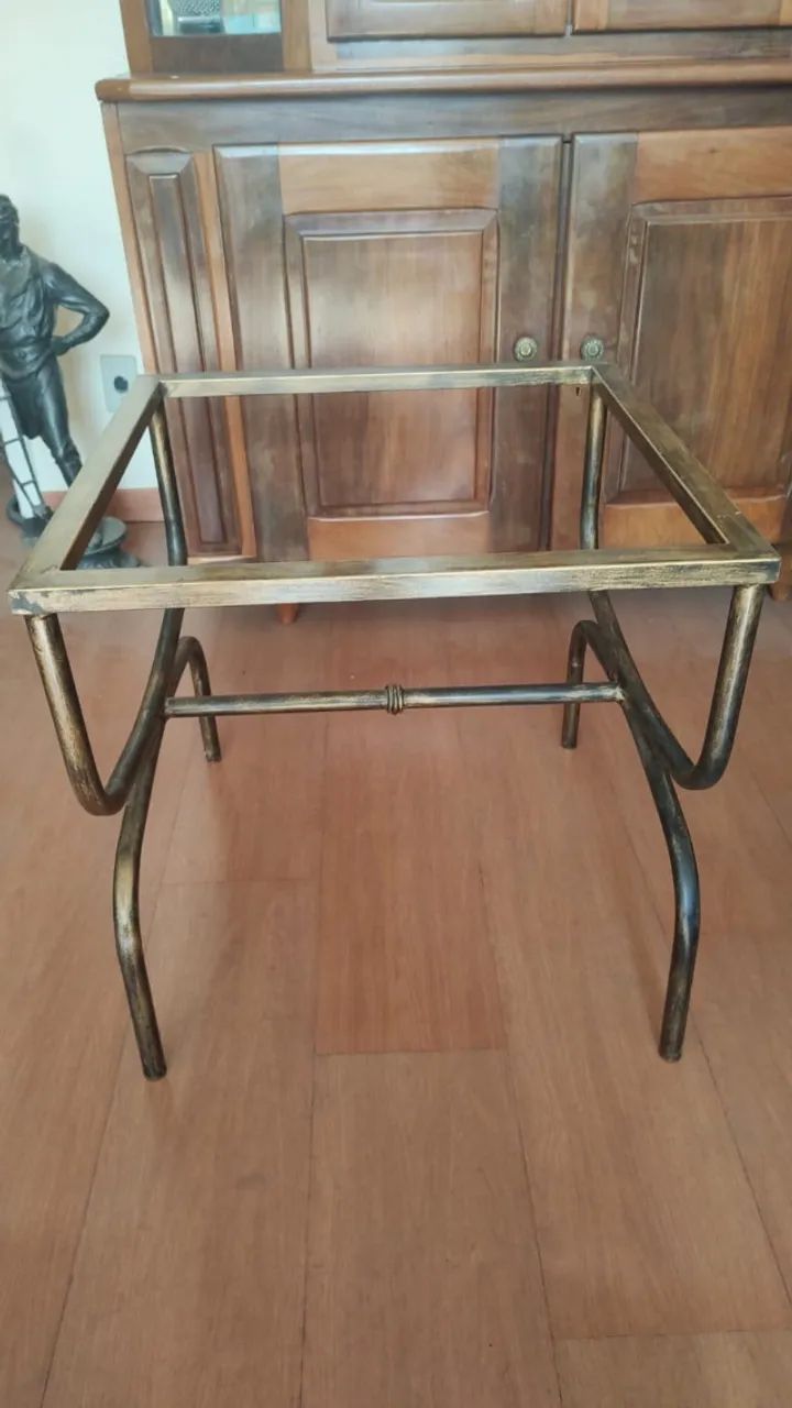 Mesa de vidro ferro envelhecido  - Foto 3
