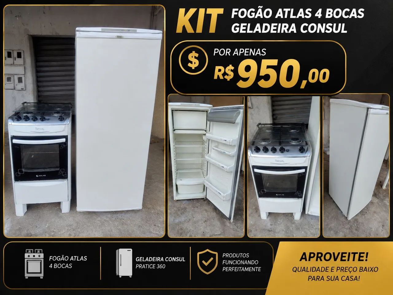 FOGÃO ATLAS É GELADEIRA 