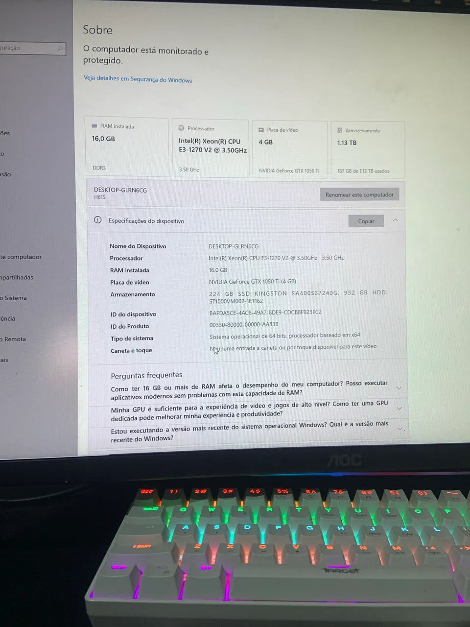 Pc gamer completo Aceito ofertas!!  - Foto 3