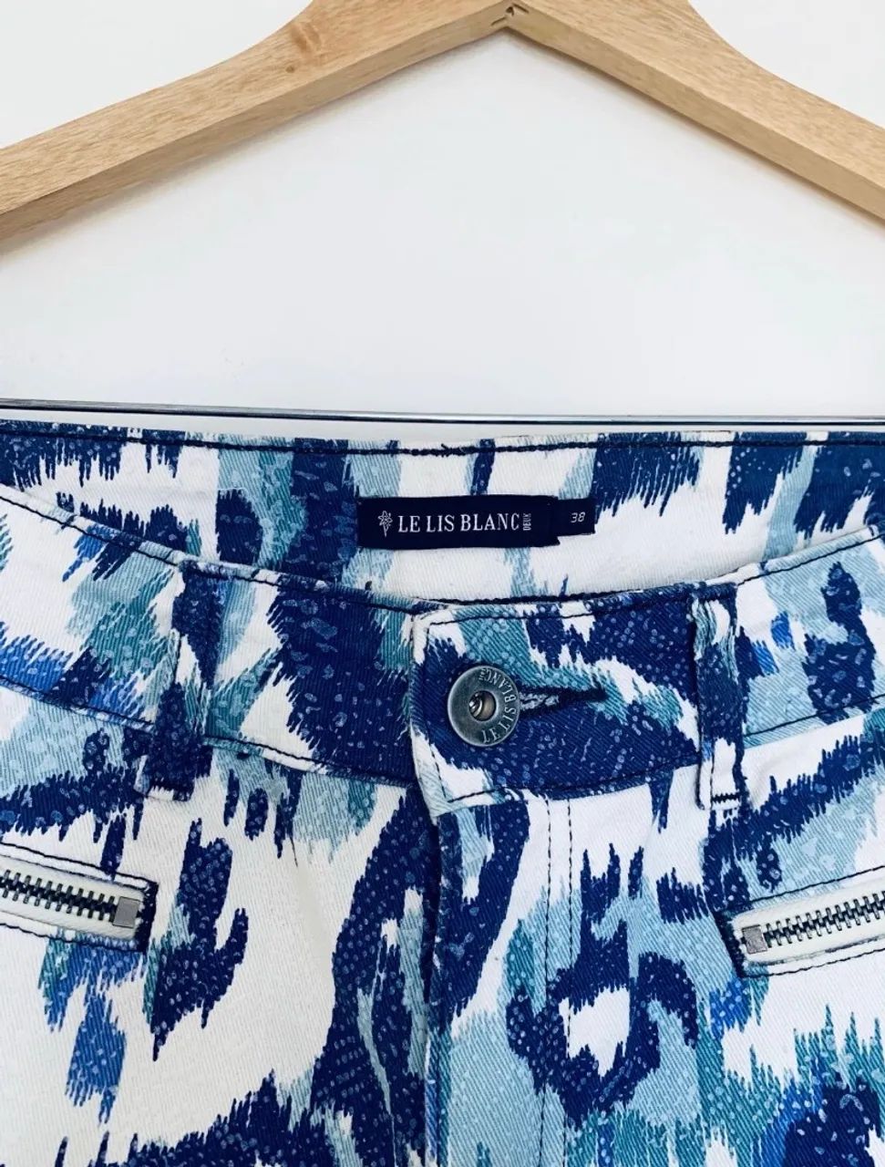 Calça da Le Lis Blanc feminina branca e azul  - Foto 3