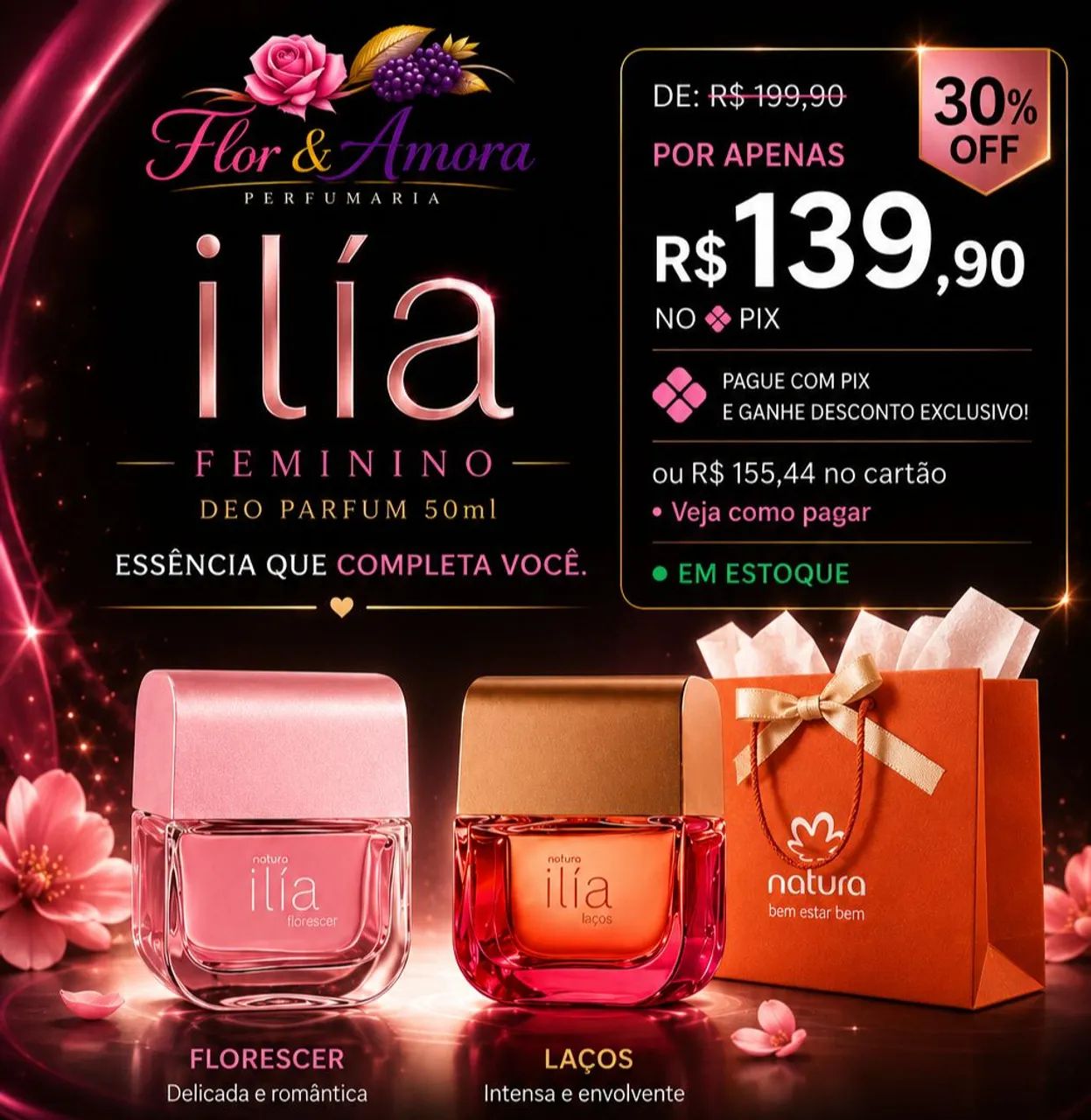 Perfume Natura ilía Feminino Lacrado 